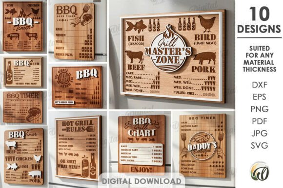 3D BBQ Timer Magnets Bundle Laser Cut: A Strategic Approach to Kitchen Branding and Operational Efficiency