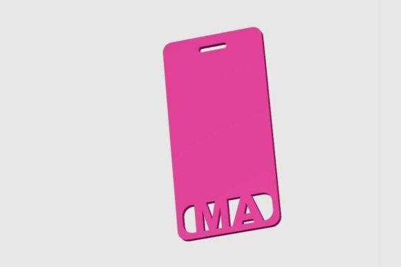 3D MA Badge Reel with Flower Topper STL