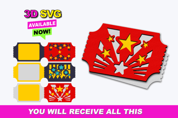 Circus Card 3D SVG