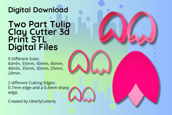 Clay Cutter STL Two Part Tulip 3d Print