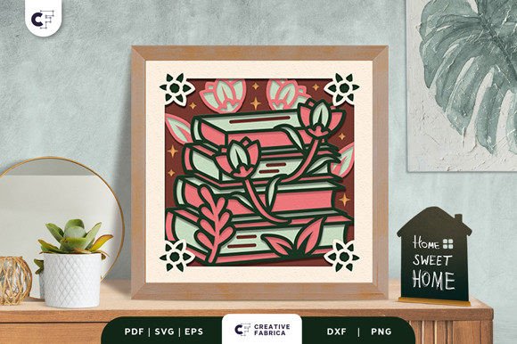 Creating a Floral Stack of Books 3D Shadow Box: A Guide to Layered Paper Art