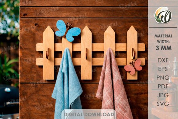 Elevating Home Aesthetics with the 3D Summer Towel Rack Laser Cut Digital Design