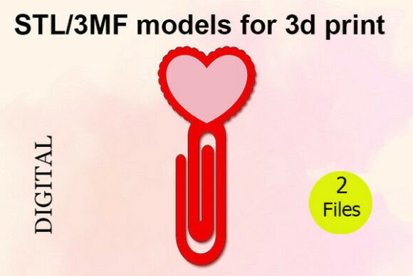 Heart Paper Clip STL & 3MF Files