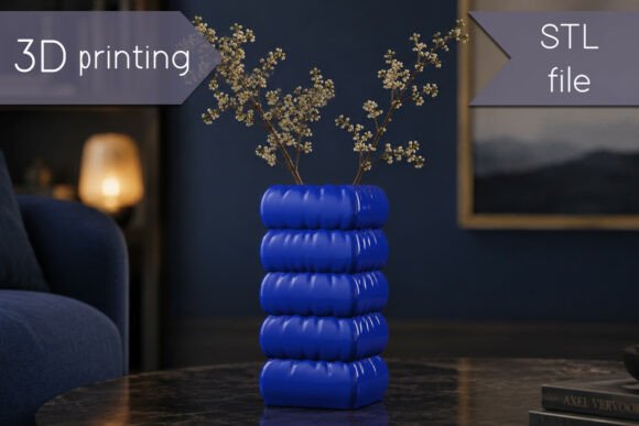 Inflated Vase 3d Printing Stl Home Decor