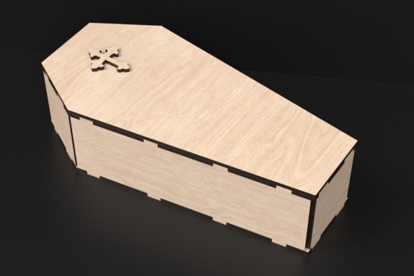 Laser Cut 3D Coffin Halloween Svg Files
