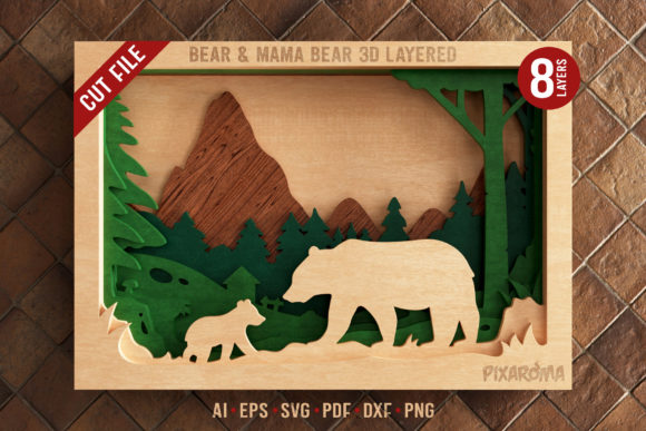 Mastering the Art of Dimensional Crafting with Bear 3D Layered SVG Cut File Designs