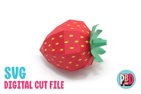 Strawberry 3D Papercraft: A Versatile Design for Creative Projects
