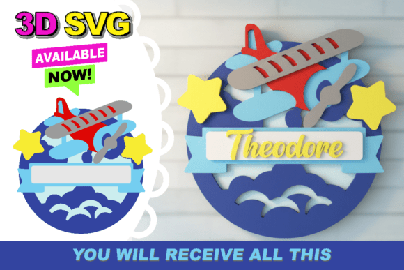 The Art of Layered Papercraft: Transforming a 3D Airplane Baby Name Sign Into a Nursery Masterpiece