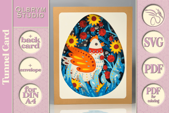Unveiling the Artistry of the Forest Magic Chicken 3D Tunnel Card SVG